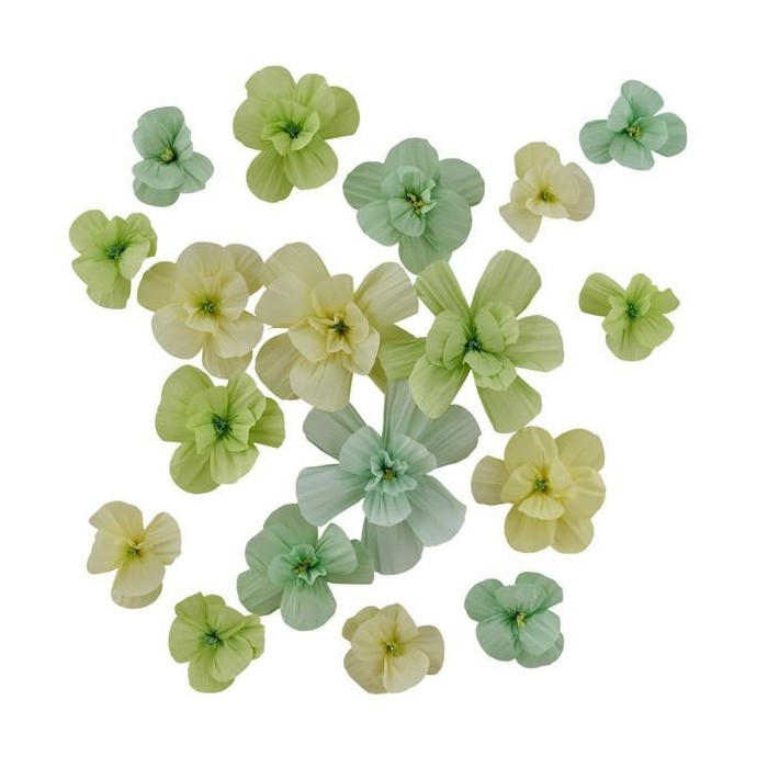 FIORI DECORATIVI CARTA VERDE D.30-25-20CM.